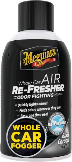 Picture of Meguiar's G181302 Whole Car Air Re-Fresher Odor Eliminator Mist, Black Chrome Scent, 2 Oz