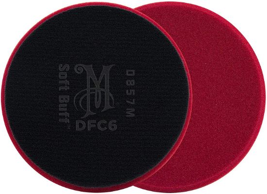 Picture of Meguiar's 6” Soft Buff DA Foam Cutting Disc DFC6 - Hook and Loop Pad for Use with a 6” DA Backing Plate, Dual Action Polisher, and Compound for Paint Defect Removal