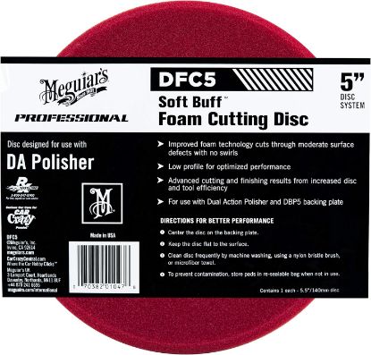 Picture of Meguiar's DFC5 Soft Buff DA (Dual Action) 5" Foam Cutting Disc, 1 Pack