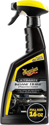 Picture of Meguiar's Ultimate Insane Shine Protectant Spray - Non-Greasy, Long-Lasting Shine for Vinyl, Rubber, and Plastic - Protects Against UV Rays and Fading - Easy to Use - 16 Oz