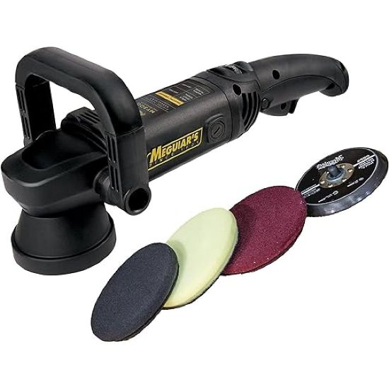 Picture of Meguiar's Dual Action DA Car Machine Polisher Pad Kit MT320PADKIT with Pads, Black